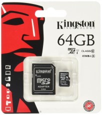 Thẻ nhớ microSD Kingston Class 10 64GB (Kèm Adapter)