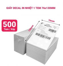 Decal nhiệt A7 76x130mm tập 500 tờ