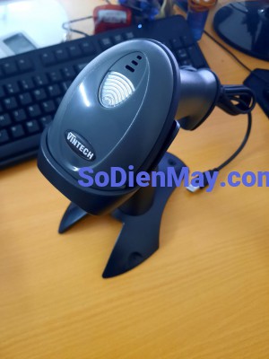 Máy quét mã vạch Vintech VT6140U - Có dây, có chân đế, quét tự động trên chân đế. Phù hợp sử dụng bán hàng quần áo, giày dép, kiểm kho, shiper