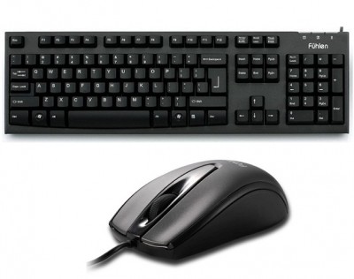 Bộ Bàn phím Chuột có dây Fuhlen L411 + L102 (Đen)