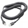 Dây cáp USB dài 5m, xoăn lò xo, dùng cho máy quét mã vạch Zebra DS208, DS4308, DS8178, DS2278, DS4608 ...