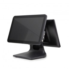 Máy POS bán hàng Windows Hiso HS-150AS (Core i5 Gen 5, Ram 8G, SSD 128G, 2 màn hình 15.6 inch, Windows 10/11)